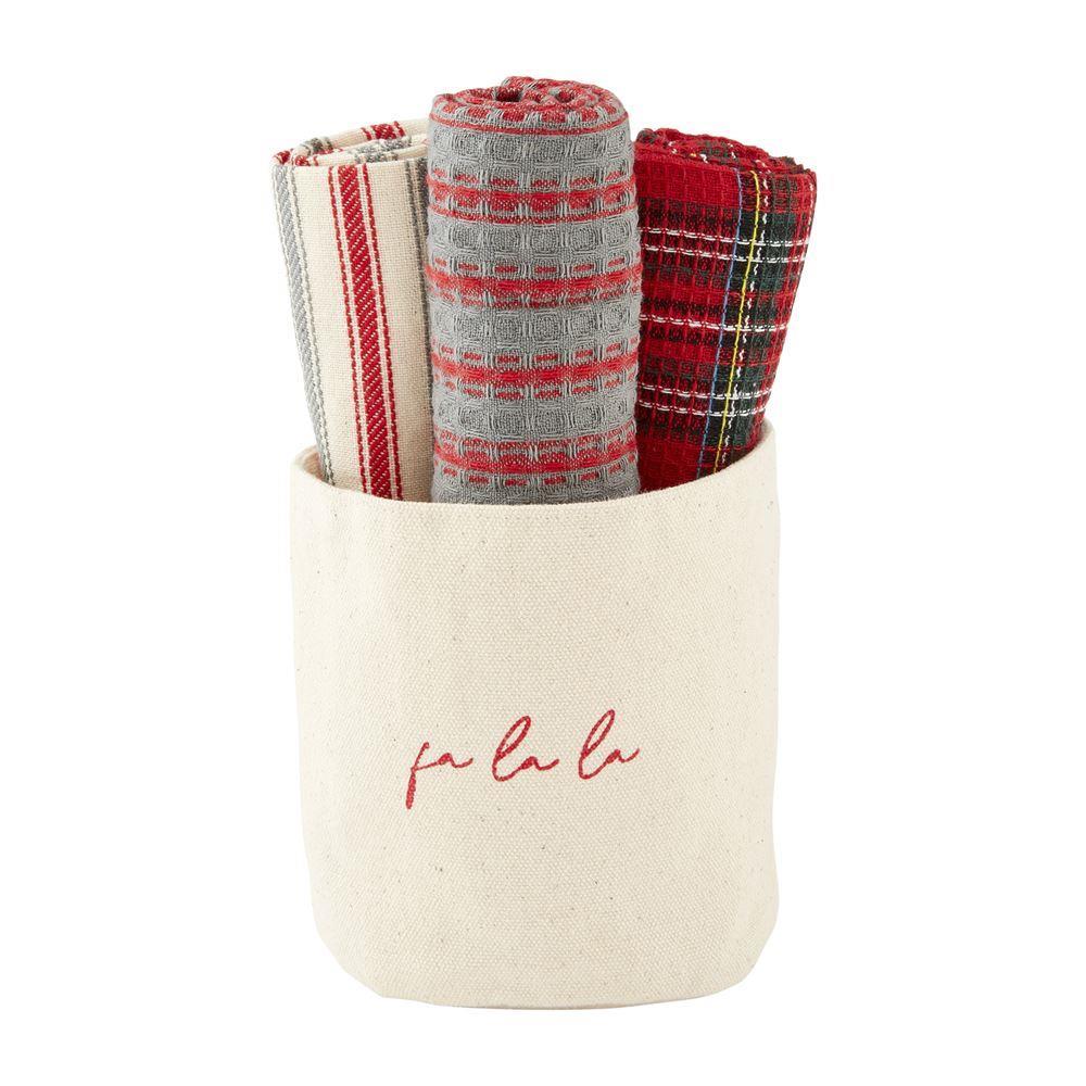 Natural Tartan Towel Set
