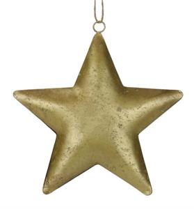 Gold Crackle Hanging Star Ornament