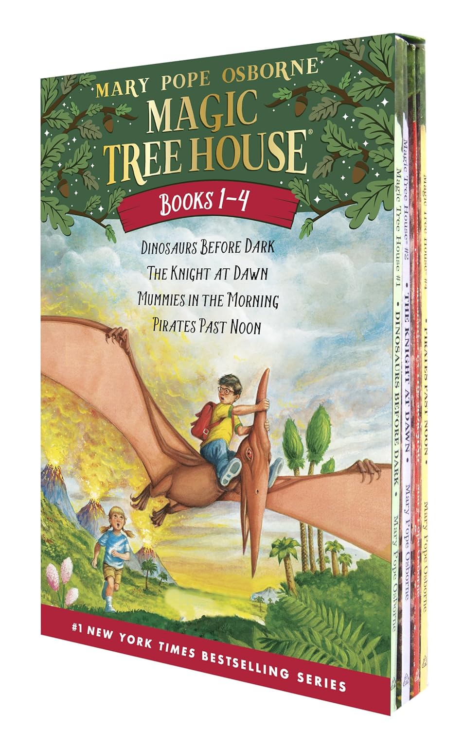 Magic Tree House Boxed Set, Books 1-4: Dinosaurs Before Dark, The Knight at Dawn, Mummies in the Morning, and Pirates Past Noon by Mary Pope Osborne