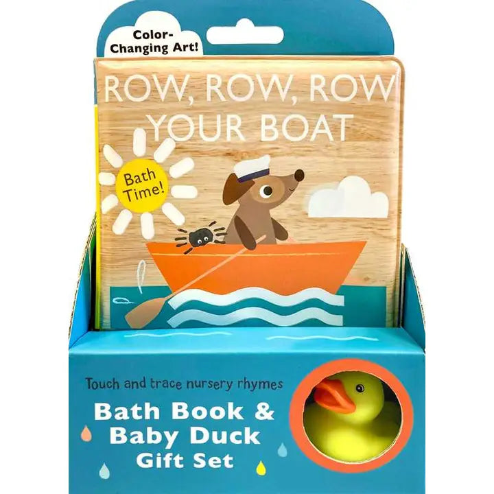 Row, Row, Row Your Boat Bath Book & Baby Duck Gift Set
