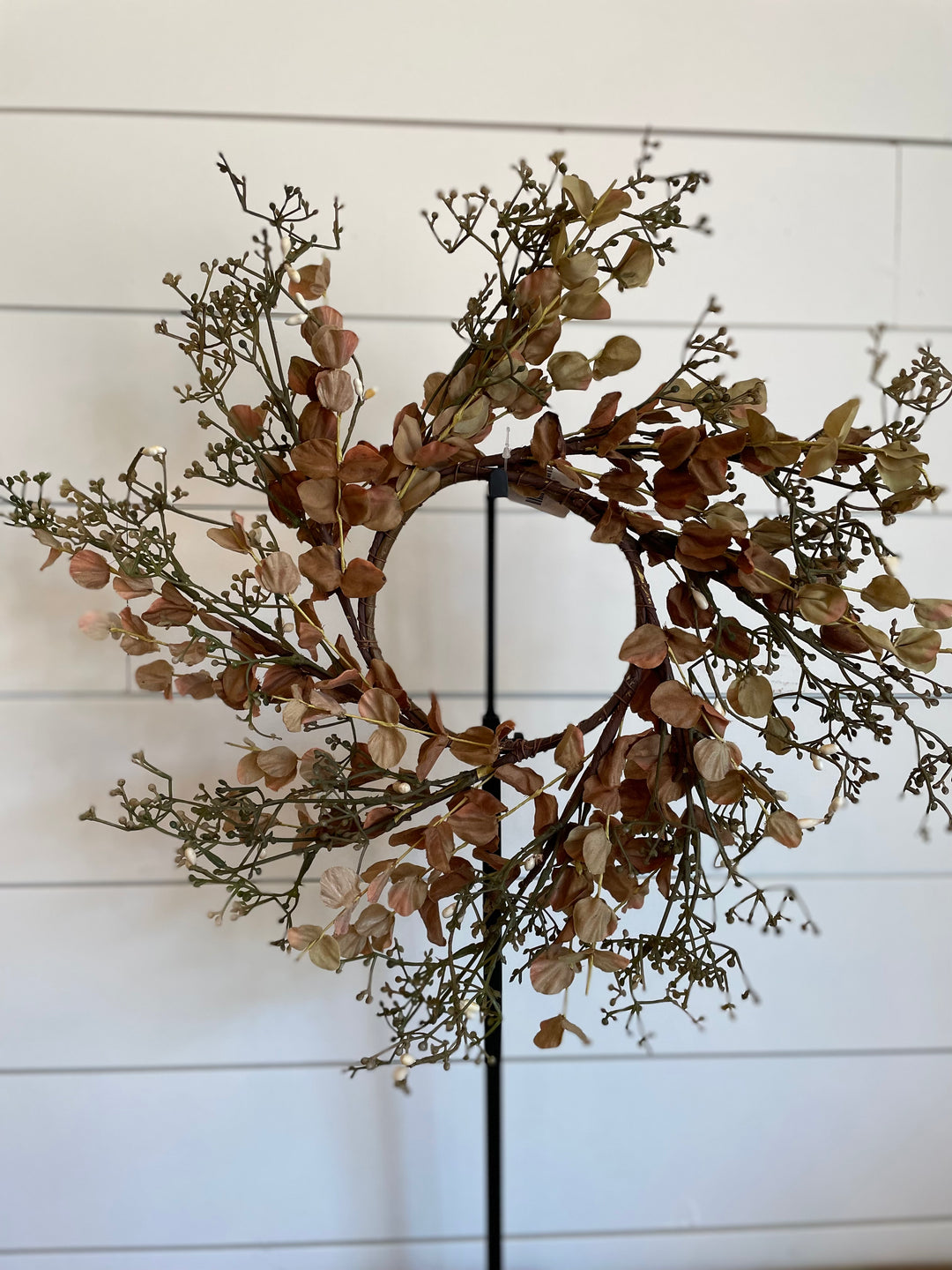 12" Dried Eucalyptus Wreath with Seeds