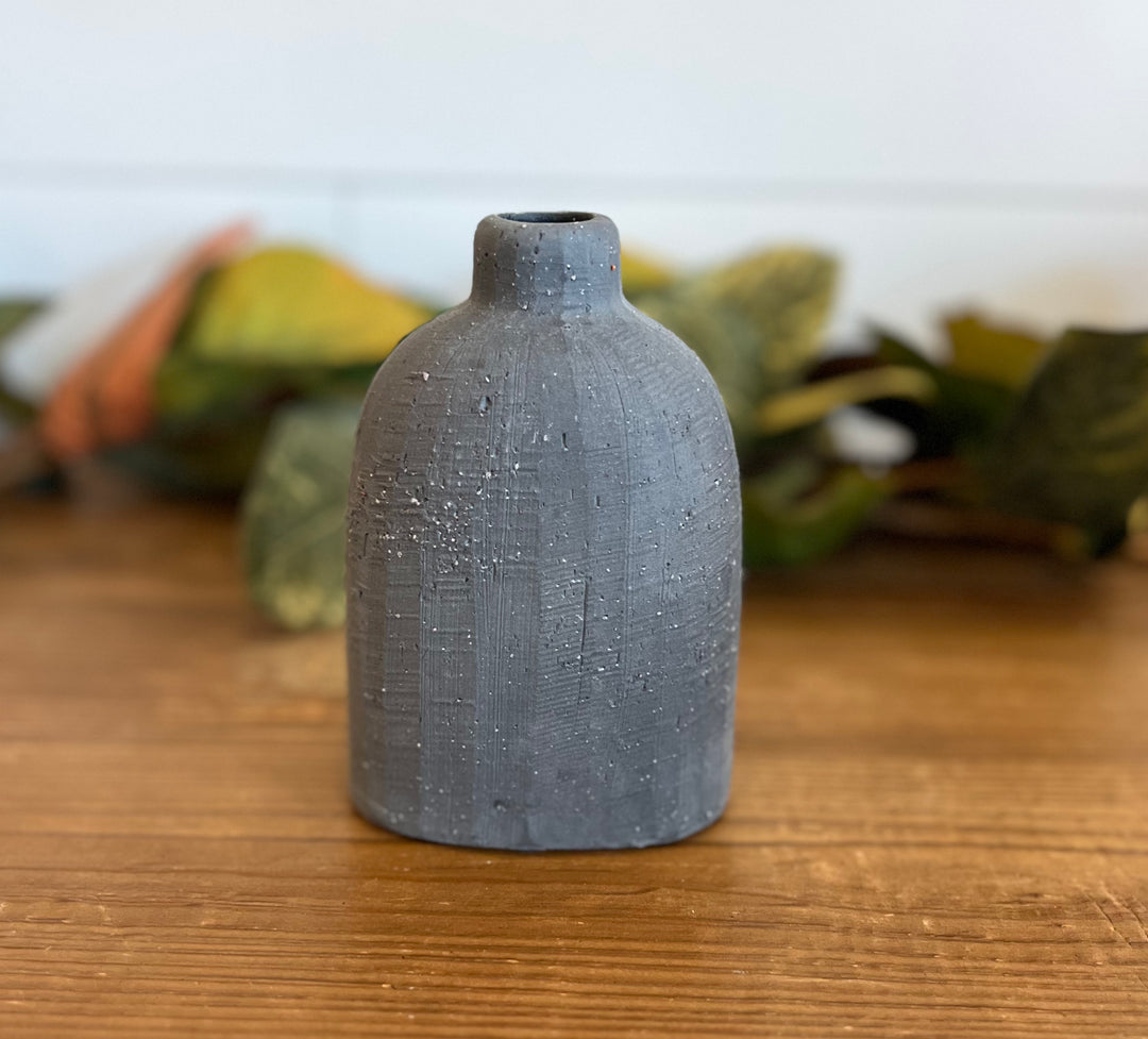 Charcoal Ceramic Bud Vase