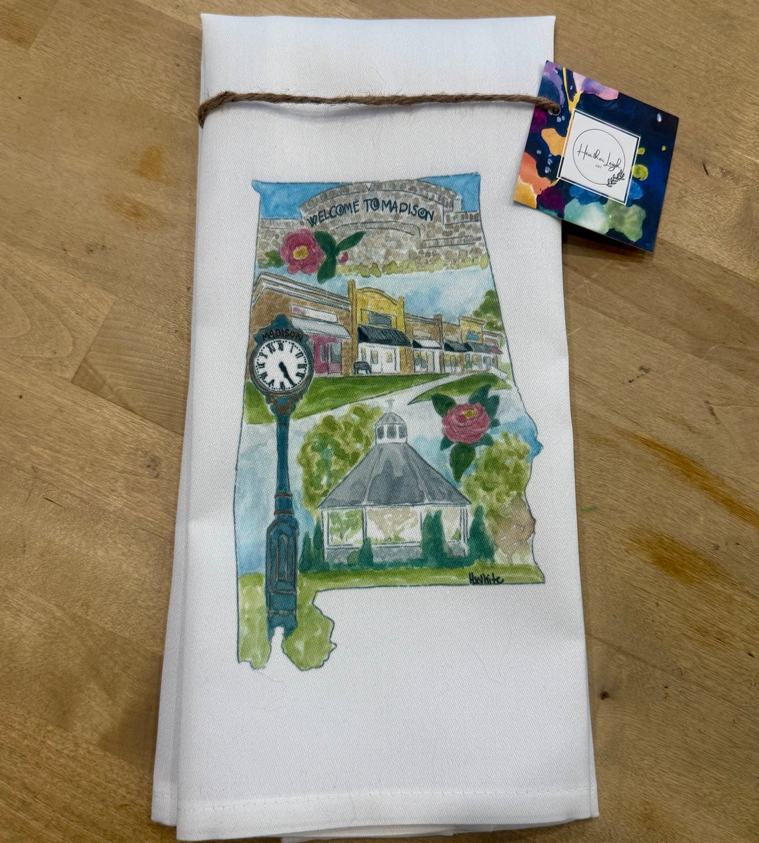 Madison Tea Towel by Heather Leigh Art