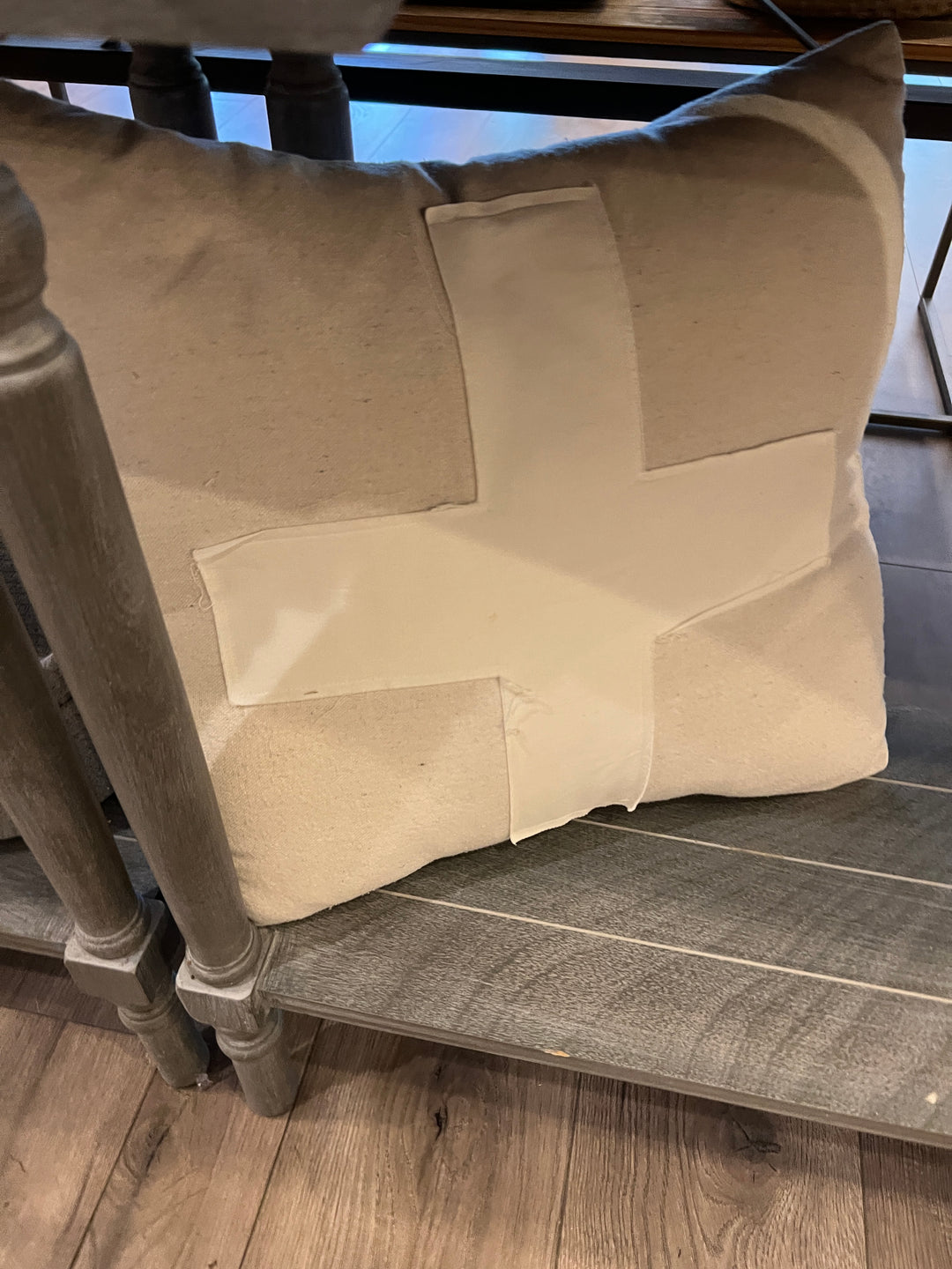 Linen Cross Pillow