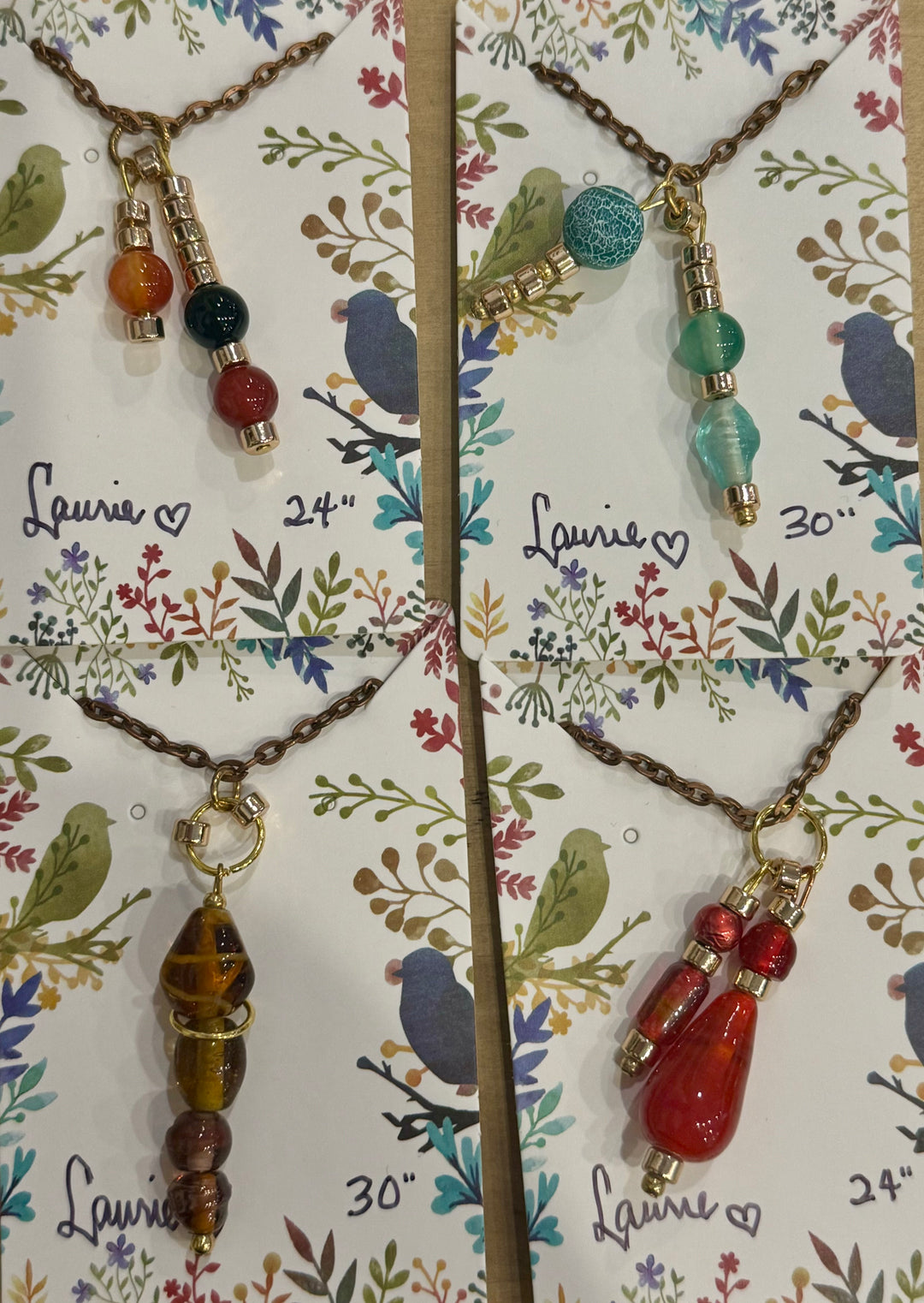 Large Beaded Necklaces by Laurie Gray