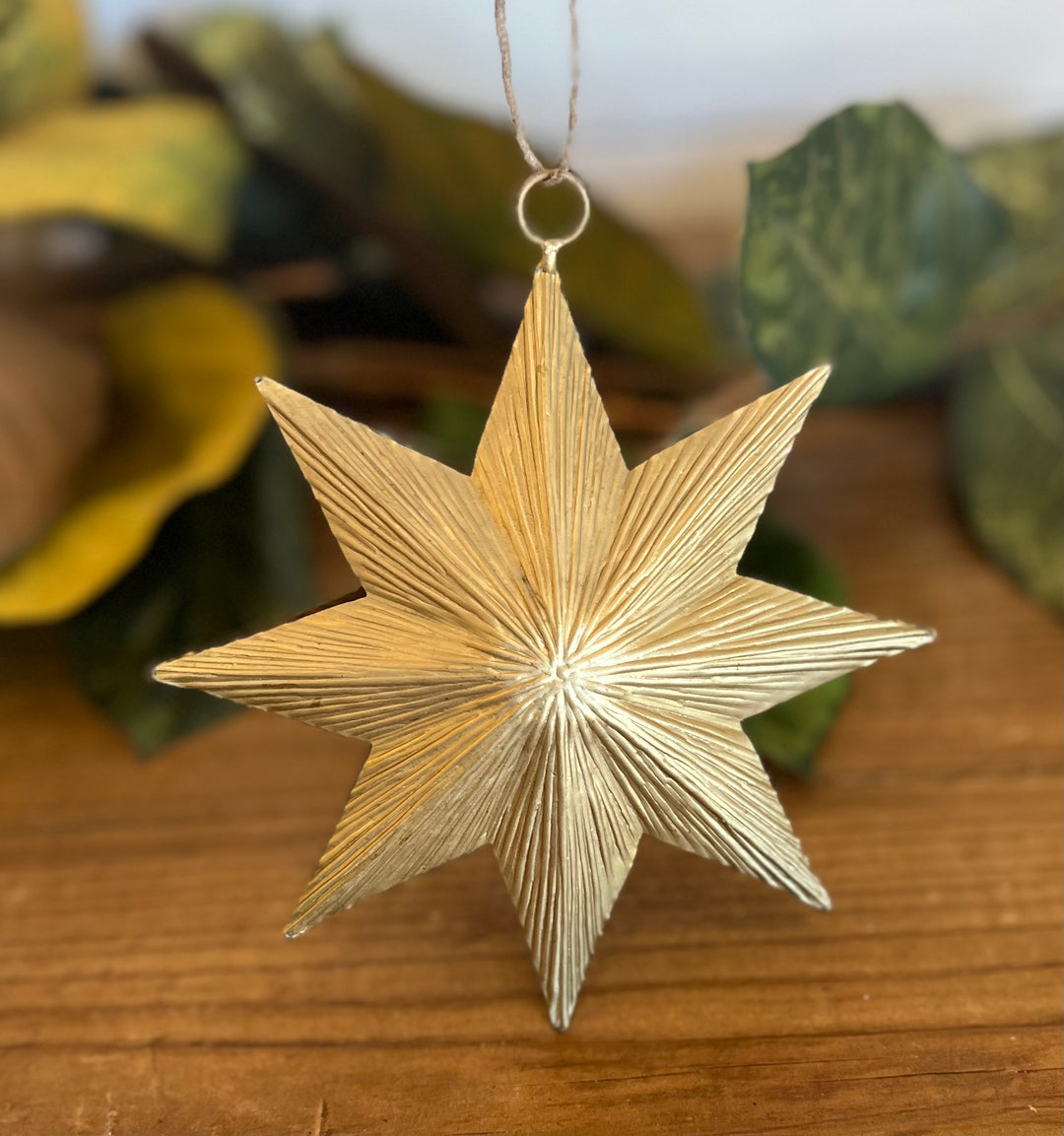 Embossed Metal Star Ornament