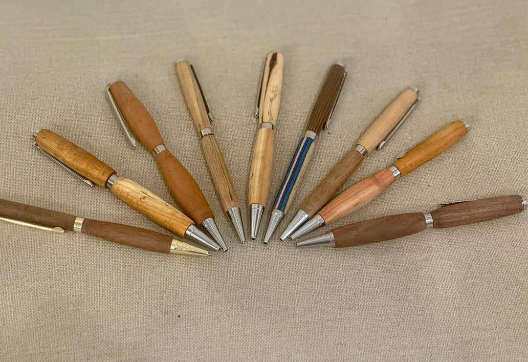 Hand-Turned Wooden Pens (Various Styles)