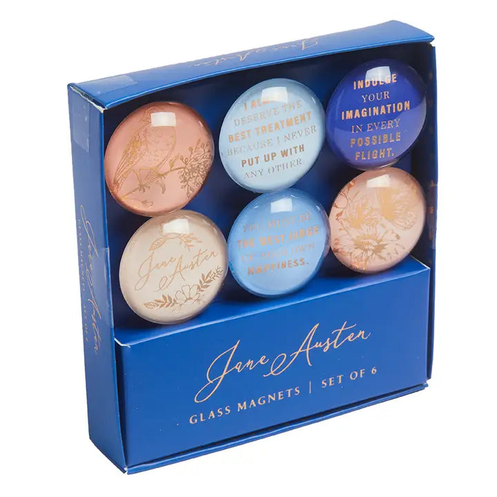 Jane Austen Glass Magnets (Single Magnet)