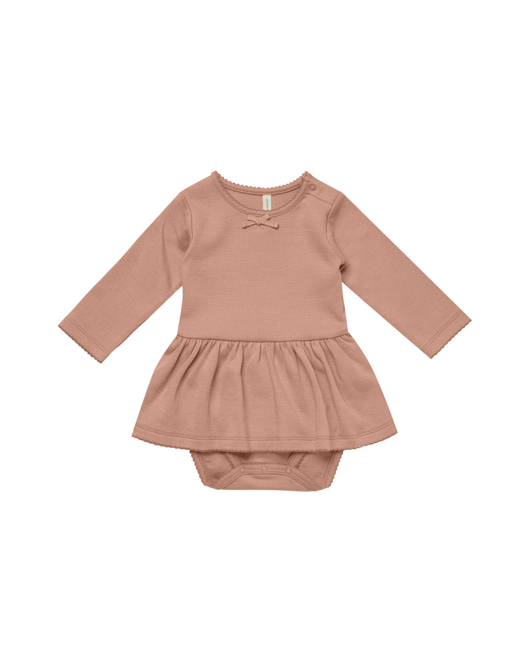 Pointelle Skirted Body Suit - Rose