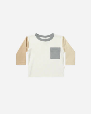 Long Sleeve Pocket Tee - Color Block