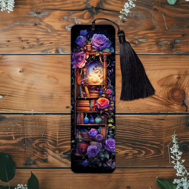 Roses & Magic Metal Bookmark