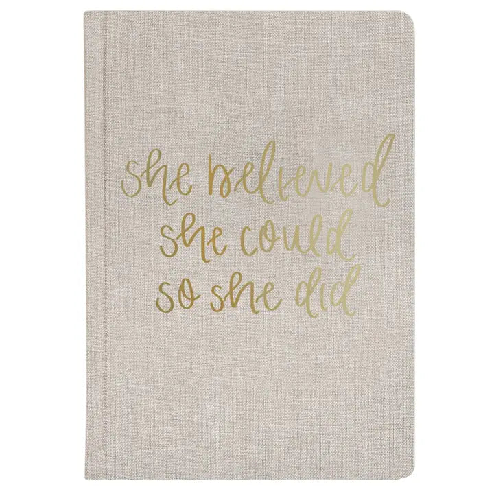 She Believed She Could Fabric Journal - Home Decor & Gifts