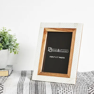 Marble and Wood Photo Frame - 5x7