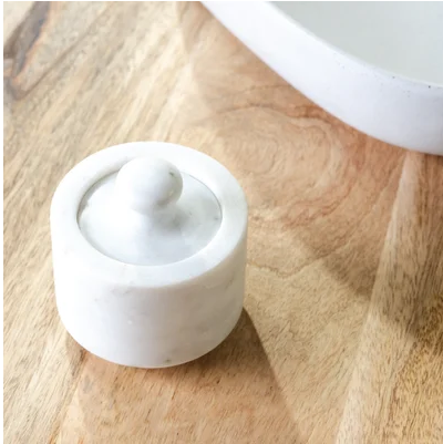 White Marble Pinch Pot