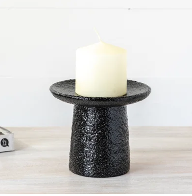 5" Black Candle Holder