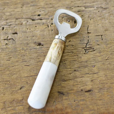 Marble and Wood Bottle Opener
