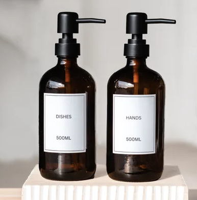 Amber Soap Pumps