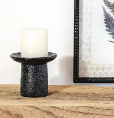 4" Black Candle Holder