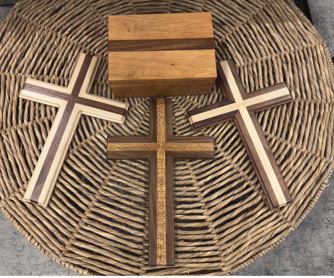 Handmade Wooden Crosses and Boxes