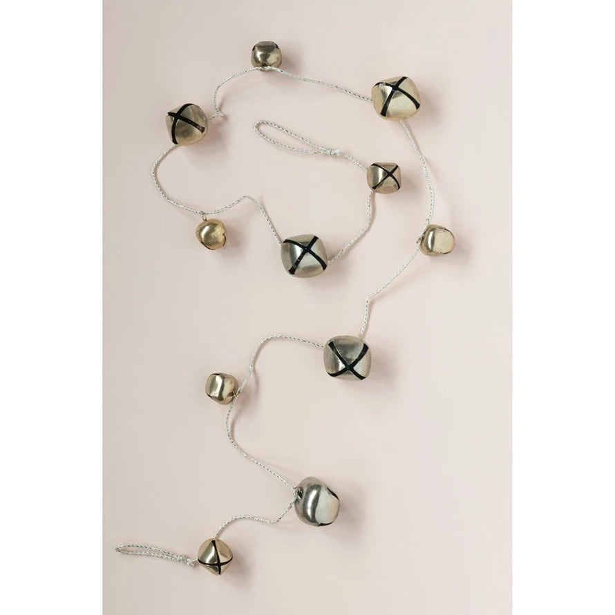 Metal Bell Garland, Gold Finish