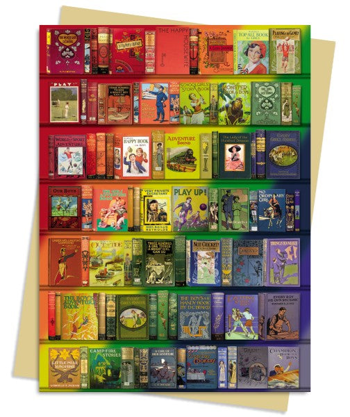 Bodleian Libraries Rainbow Bookshelf Greeting Card