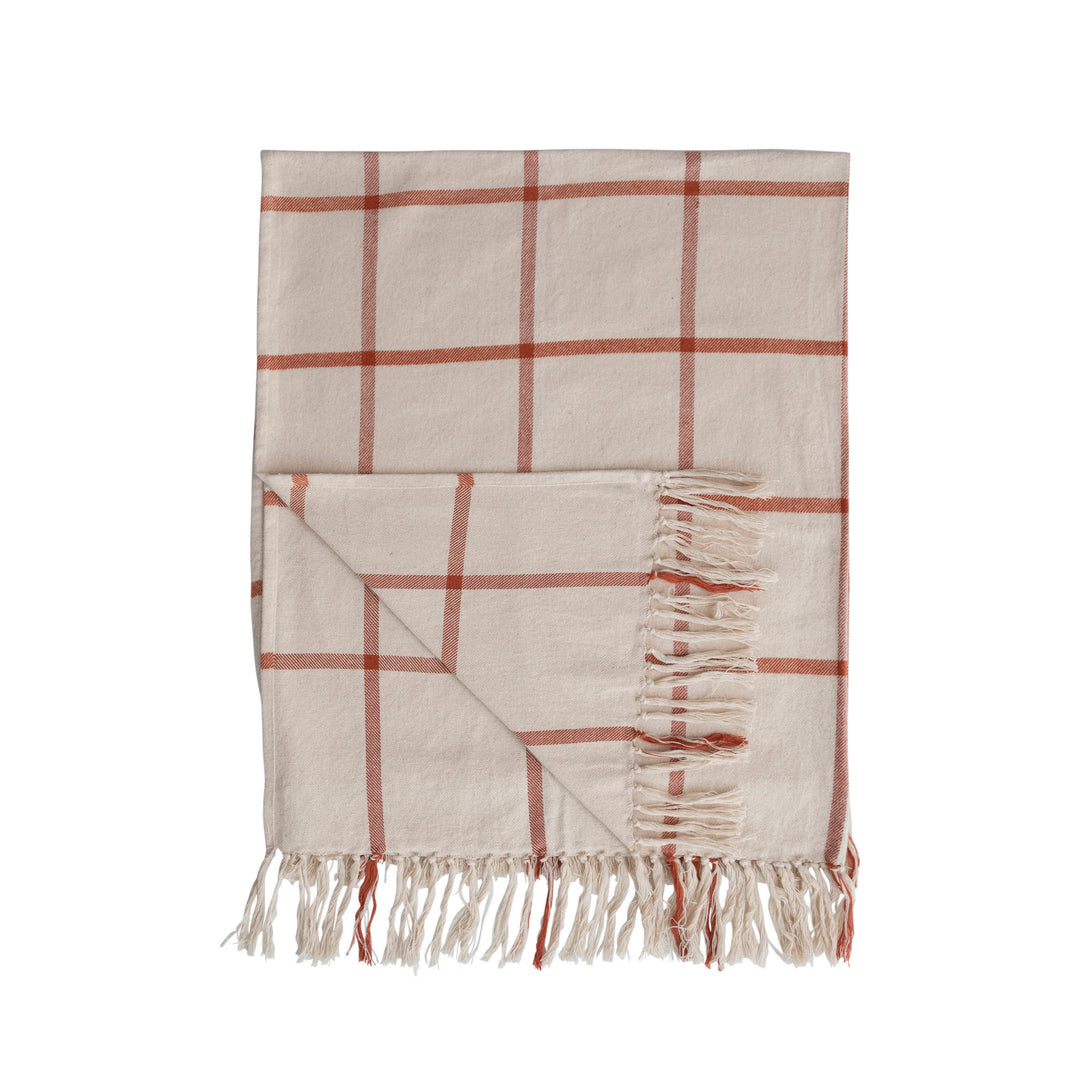 60"L x 50"W Cotton Flannel Throw