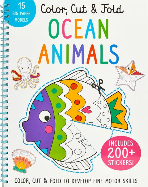 Color, Cut and Fold: Ocean Animals