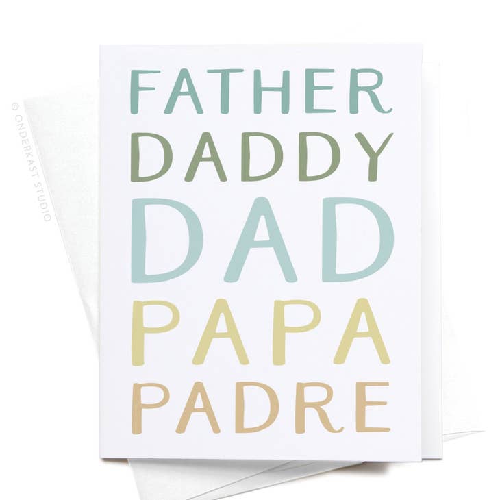 Father Daddy Dad Papa Padre Greeting Card