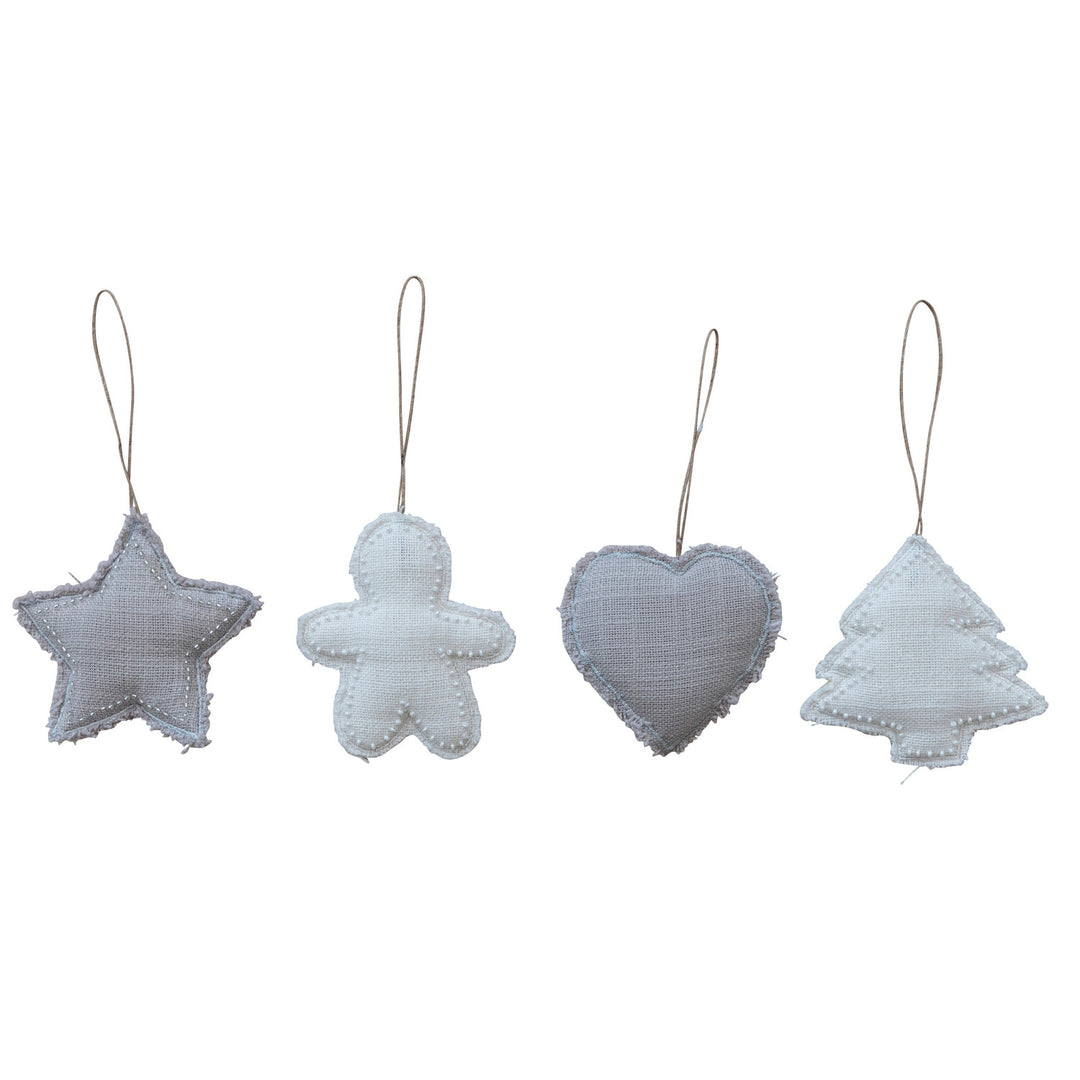 Beaded Cotton Fabric Ornament- 4 Styles