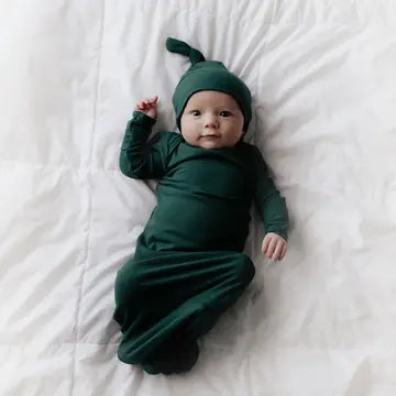 Forest Green Knotted Baby Gown (Various Styles)