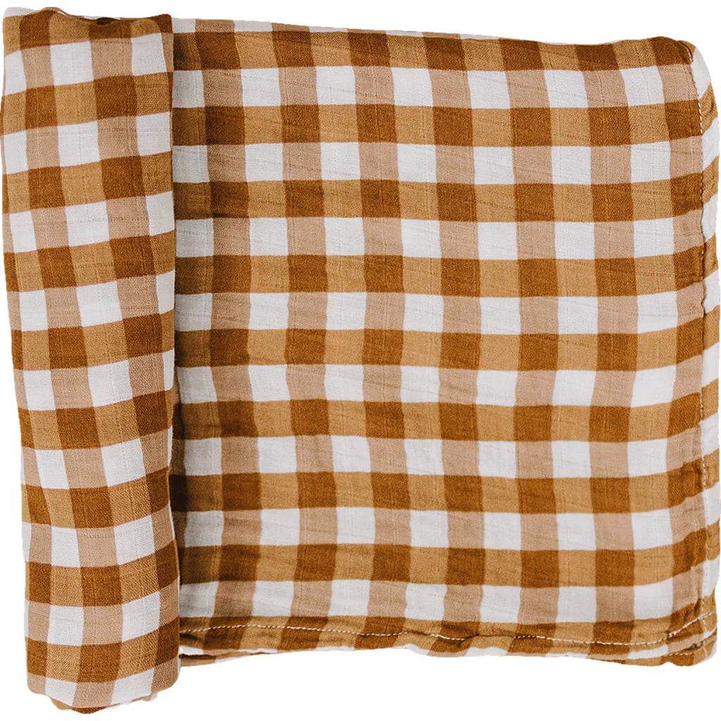 Mebie Baby Muslin Swaddle Blanket - Gingham