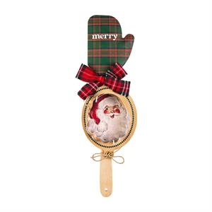 Green Tartan Silicone Spatula with Cookie Cutter