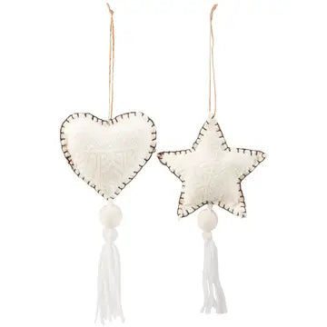 Heart and Star Ornament Set