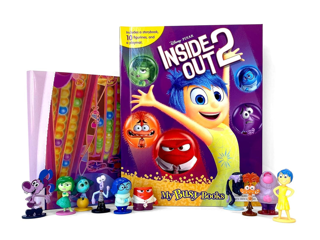 Inside Out 2 My Busy Books - Storybook, 10 figurines, playmat