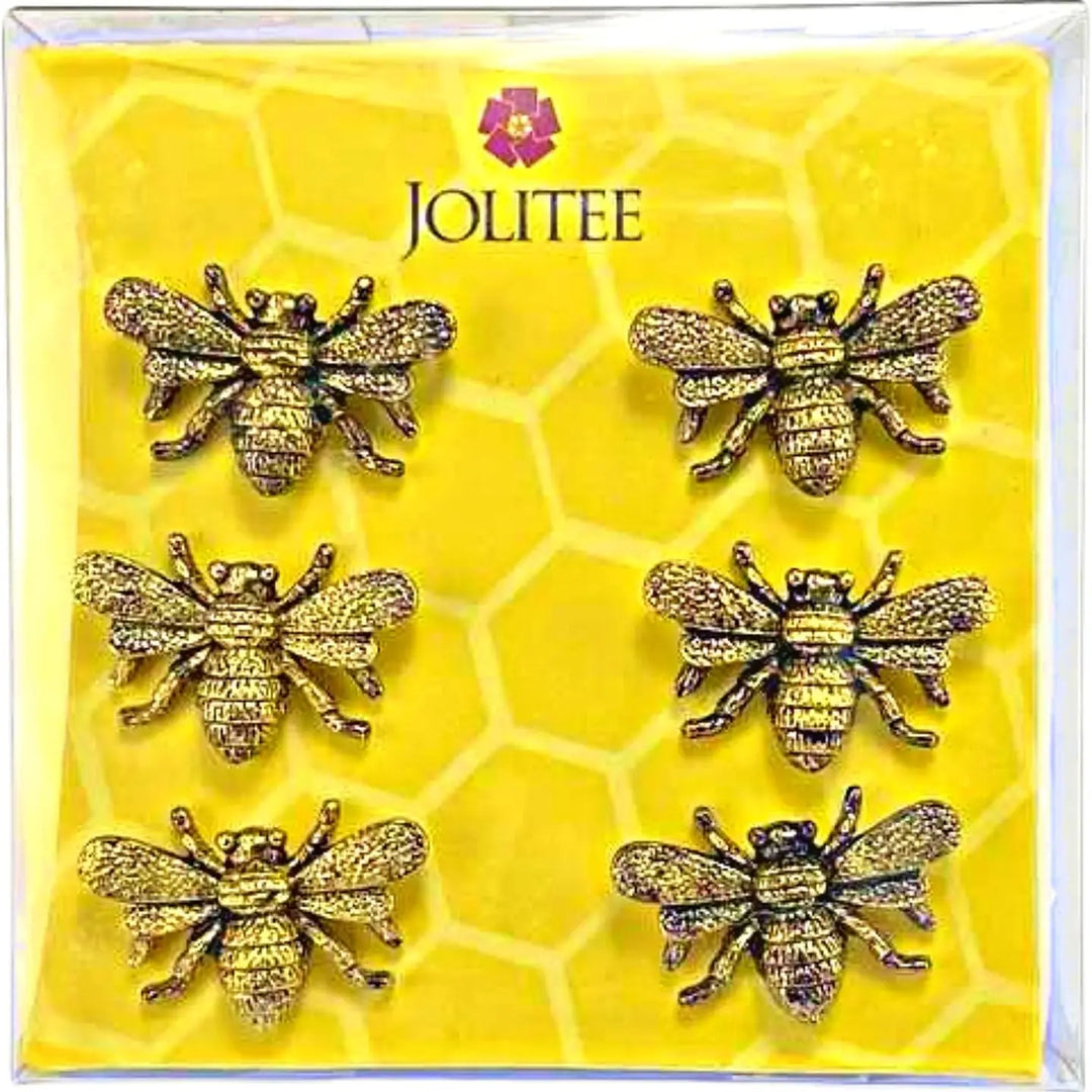 Pewter Bee Magnets - Set of 6
