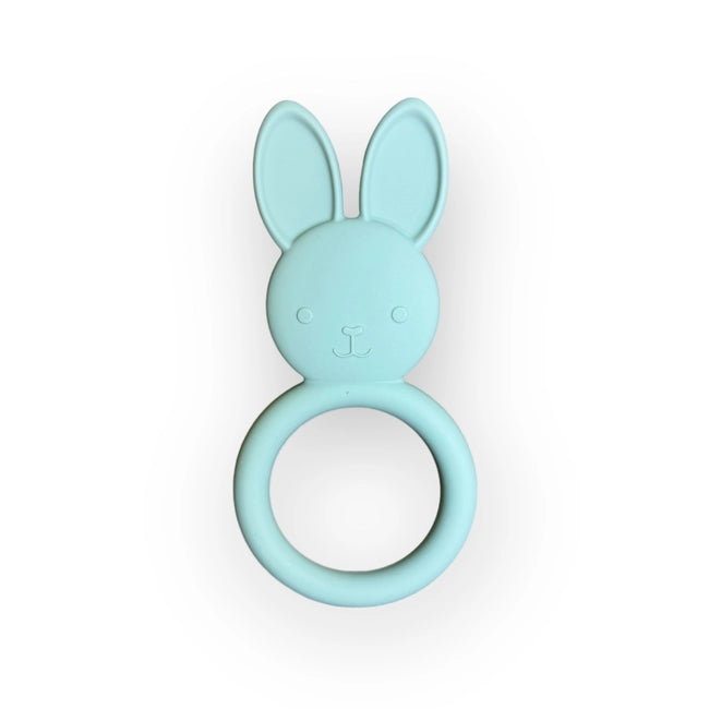 All Silicone Bunny Teething Ring - Lint