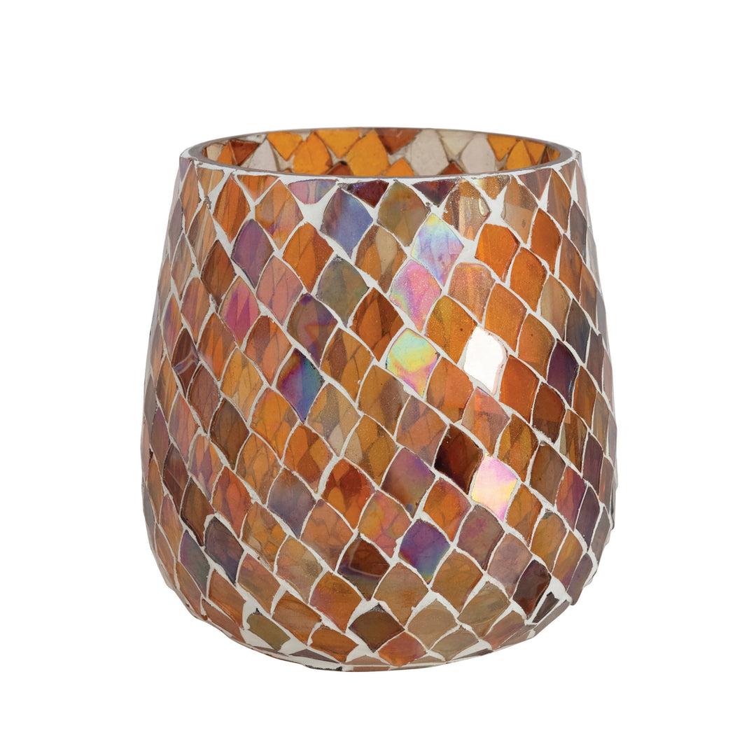 Mosaic Glass Candle Holder