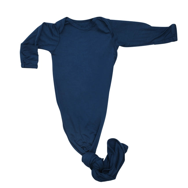 Navy Blue Knotted Baby Gown