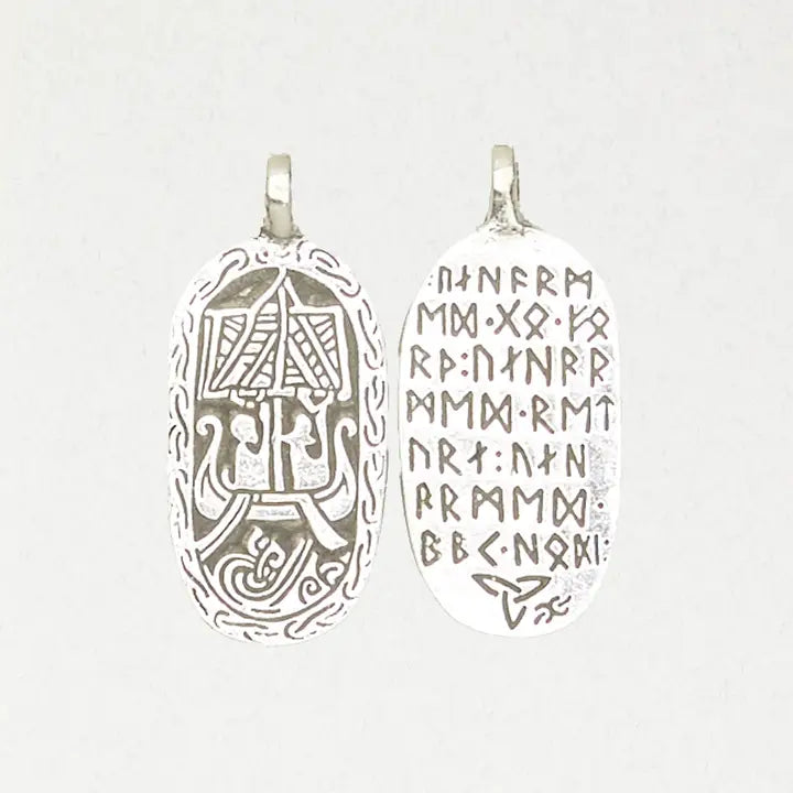 Norse Pewter Pendant Necklace – Viking Ship