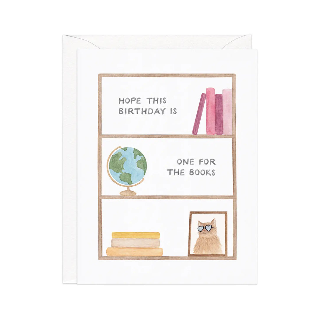 One For the Books Greeting Card