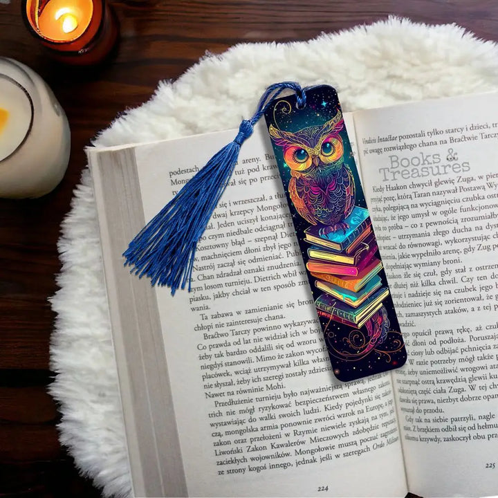 Colorful Owl Metal Bookmark