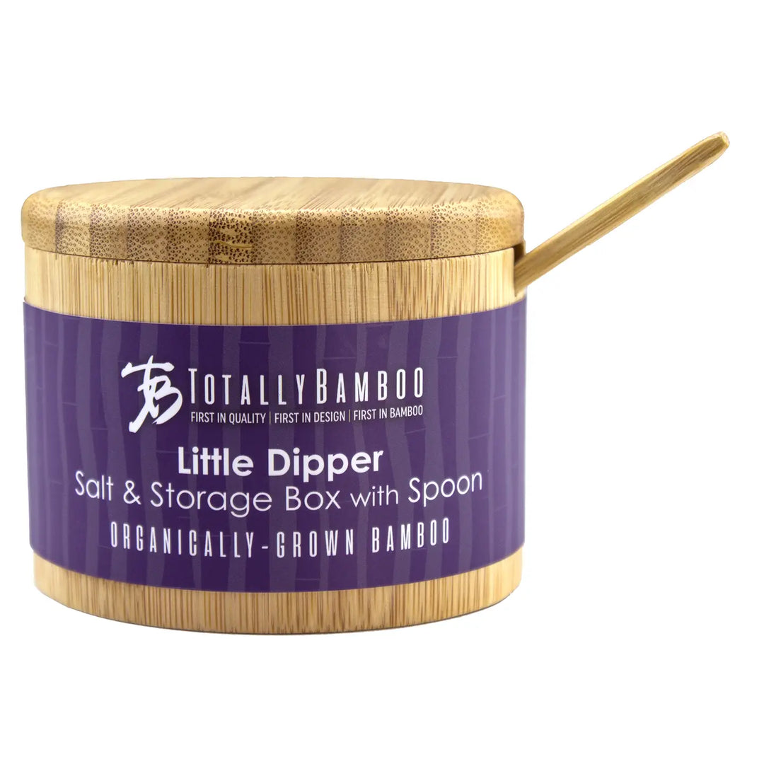Bamboo Salt/Storage Box w/Spoon