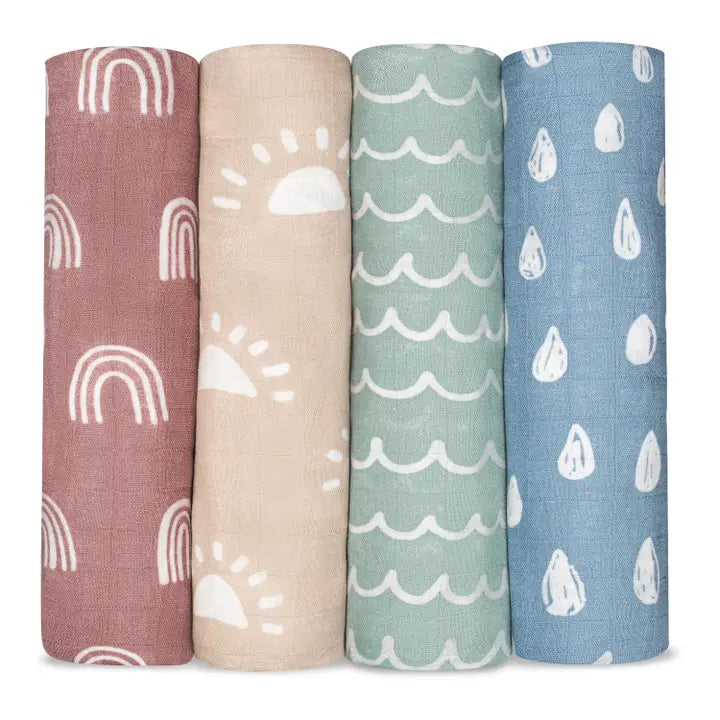 Baby Muslin Swaddle Blanket - 4 Styles