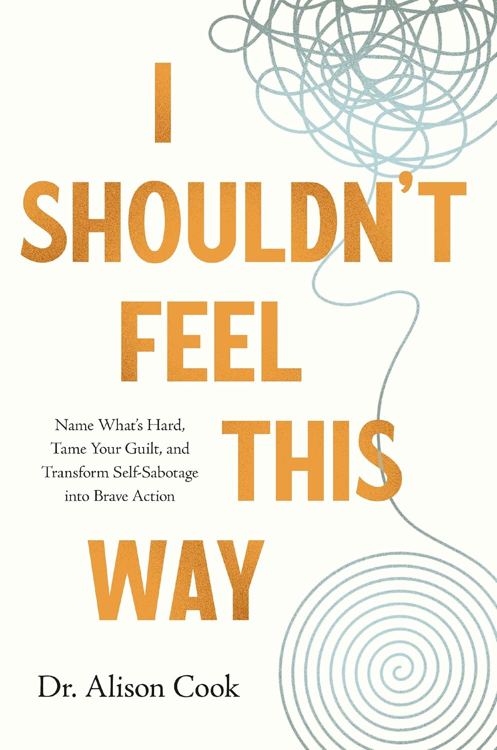 I Shouldn't Feel This Way: Name WHat's Hard, Tame Your Guilt, and Transform Self-Sabotage into Brave Action by Dr. Alison Cook