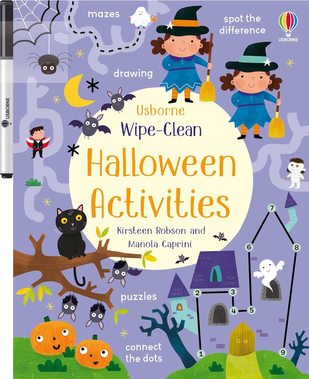 Usborne Wipe-Clean Halloween Activities by Kirsteen Robson and Manola Caprini