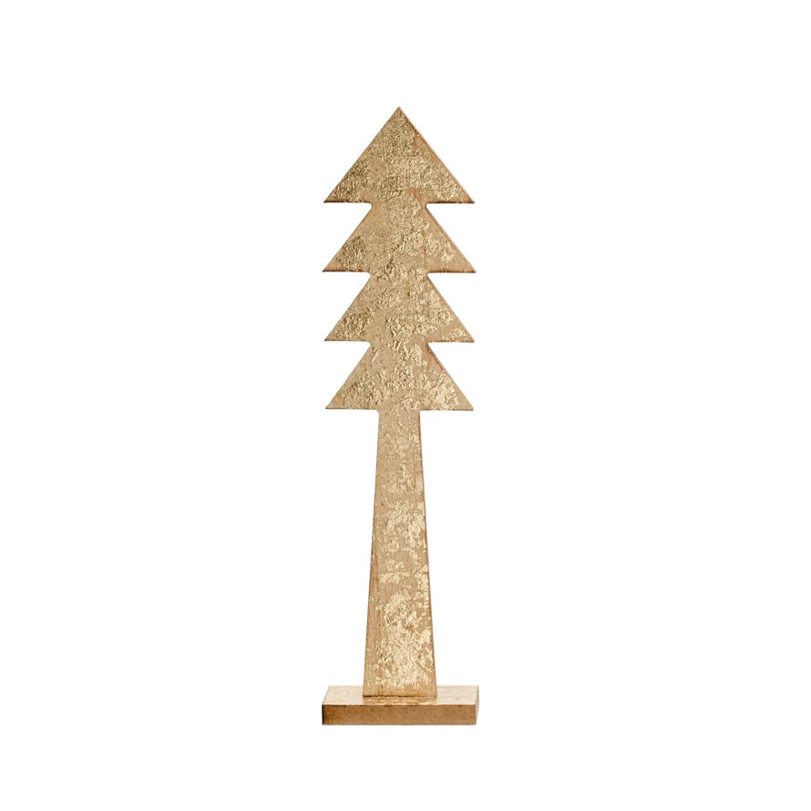 14 1/4" Wood Tree with Gold Finish