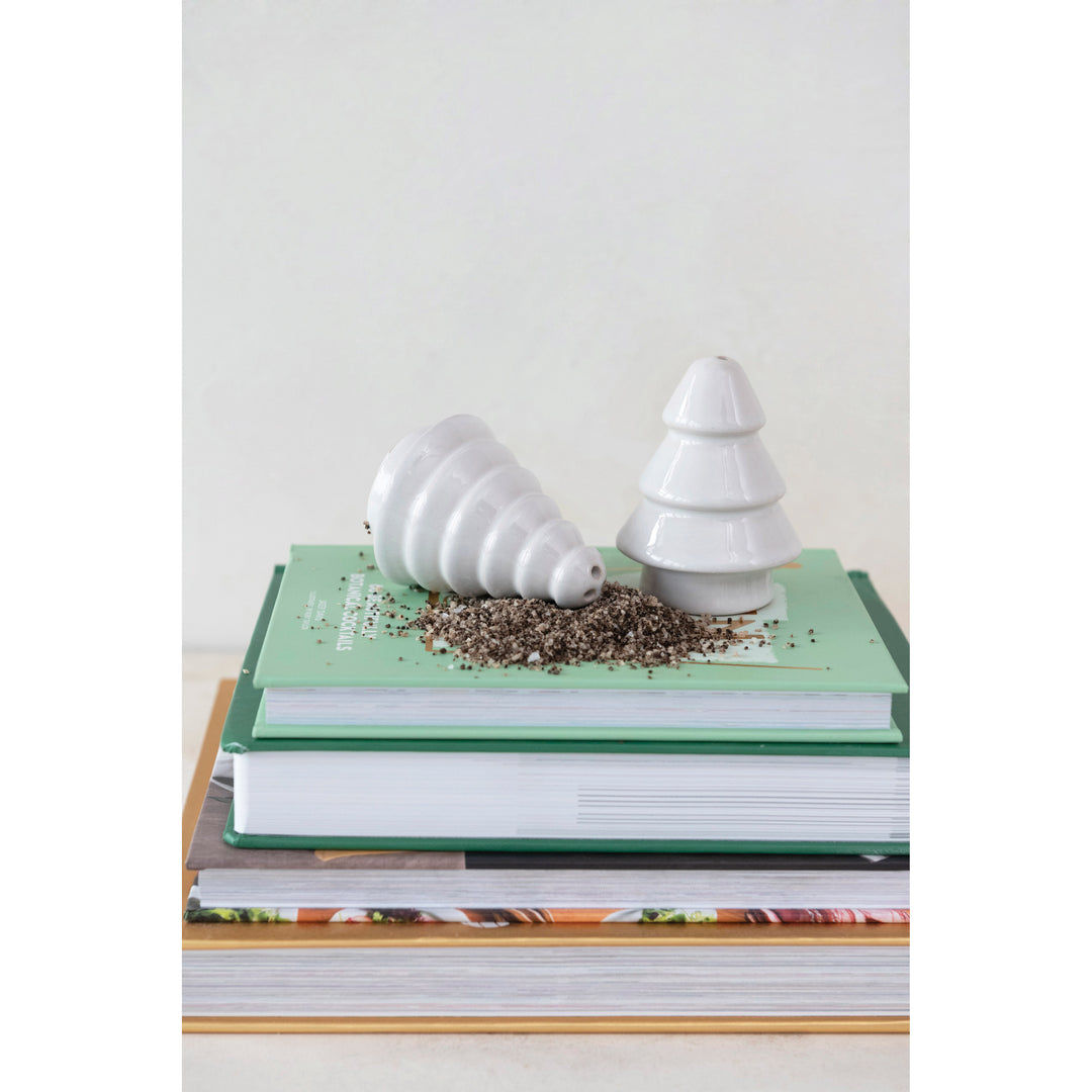 Stoneware Tree Salt & Pepper Shakers