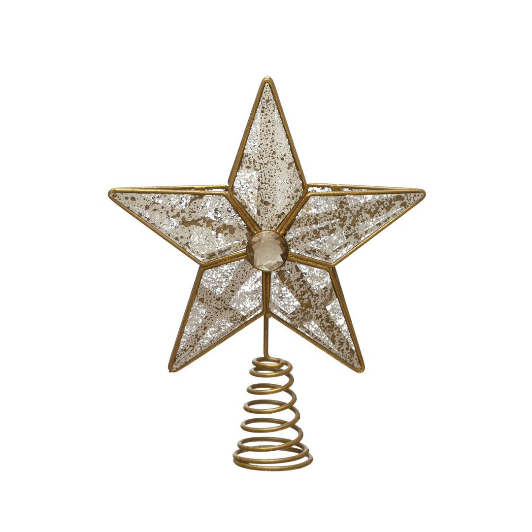 Metal and Antiqued Mirror Star Tree Topper