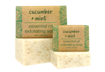 Cucumber Mint Essential Oil Wrap Soap