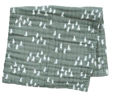 Mebie Baby Muslin Burp Cloth - Pines